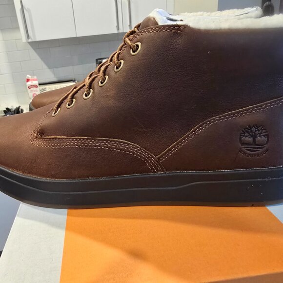 Timberland Men's Davis Square Warm Lined Chukka Rust A2G65 SZ 10.5 NEW WINTER - Picture 8 of 16